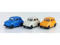Pirata PI12115 - H0 - 3-tlg. Set Fiat 500 - blau/orange/beige
